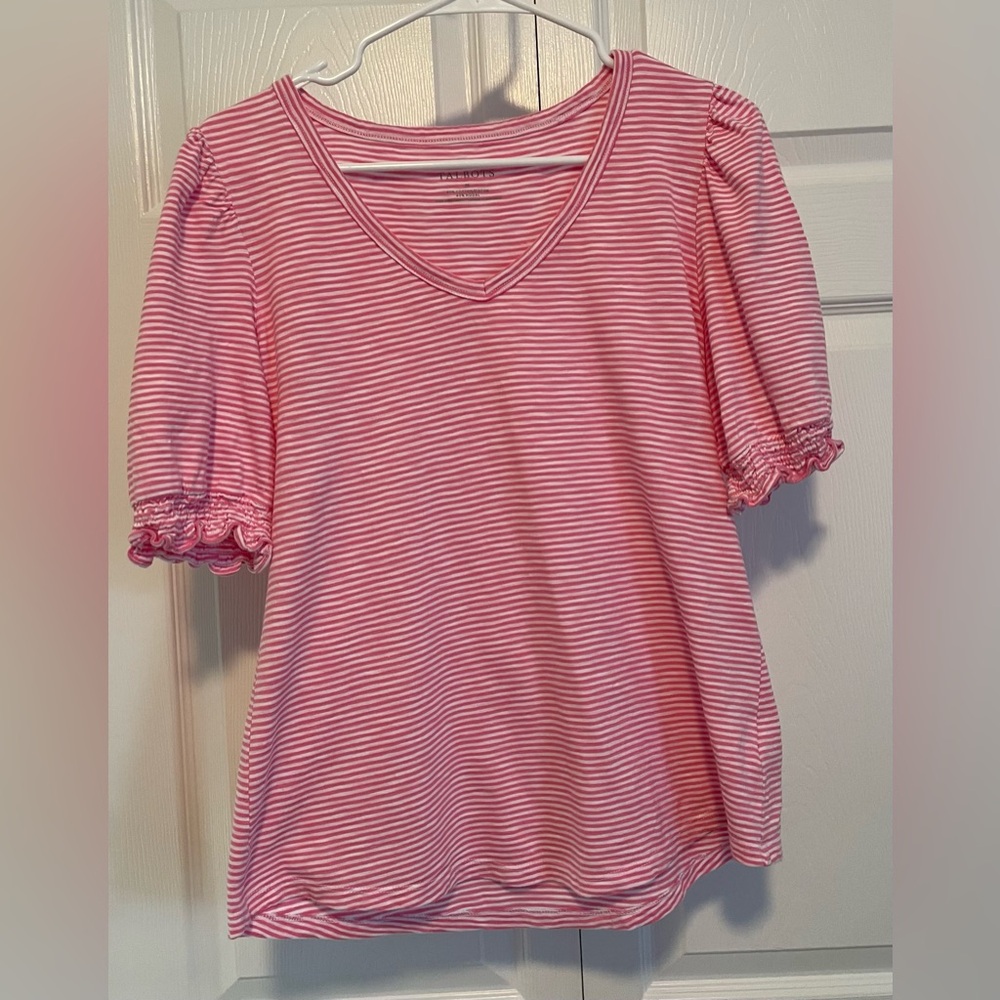 Pink & White Striped Shirt
